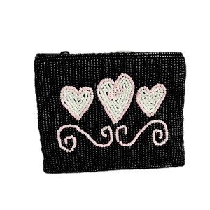 Beaded Heart Coin Purse Valentine's